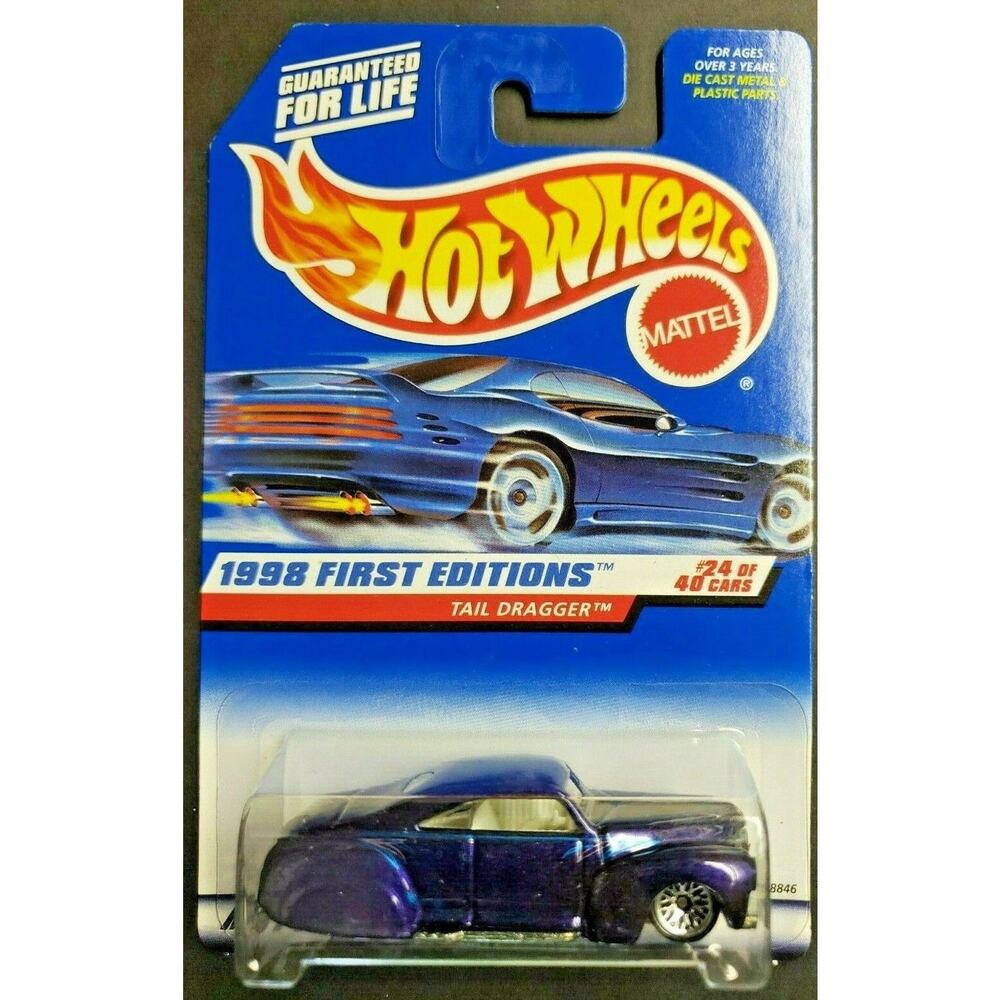 1998 Hot Wheels Tail Dragger #659 24 of 40 First Edition Purple HW8